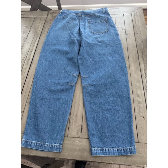 TWP Vintage Wash Jetties Beach Pant in Linen Cotton Denim Barrel Jeans Size 26 - Picture 5 of 5